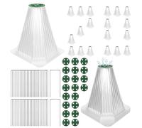 Campane per Piante | Copertura A Forma di Campana Per Protezione Animale - Riutilizzabile Con Chiodi Di Terra E Fori Di Ventilazione Per Fragola, Verdure, Fiori, Piantine E