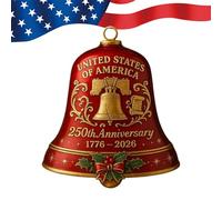 Campane storiche per albero di Natale, collezione commemorativa per il 250° compleanno, decorazione per le vacanze, ornamento decorativo per vialetti, cortile, scuola, parco, festival, camino