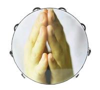 Campane Tamburello Palmare Tamburello Freestyle Campane a Mano Strumento Musicale A Percussione Per Festa di Famiglia Bambino Tamburello