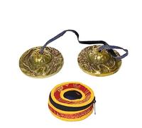 Campane tibetane da meditazione Tingsha piatti campana Mindfulnee buddista campane F5N8 Nepal tibetano decorazione bronzo