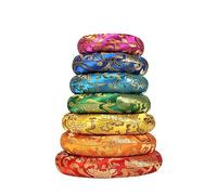 Campane tibetane in cristallo da 15,2-30,5 cm, 20,3-35,6 cm, 7 pezzi, in tessuto, 15,2-30,5 cm