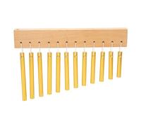 Campanella a a 12 Tasti in Legno Composito Dorato, Strumento a Percussione Facile da Suonare Ornamento Semplice Ed Elegante per Campana a