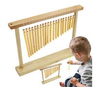 Campanella a da tavolo - Strumento musicale a percussione con maglio, barra di metallo compatta | Campanello da scrivania a singola per bambini, aula, meditazione, rilassamento, terapia del