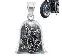 Campanella a forma di angelo per moto, campane pesanti per esorcismo per motociclisti, campane per guida sicura, portachiavi con ciondolo per motociclisti