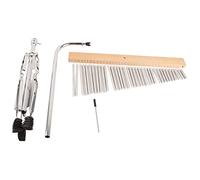 Campanella a in lega di alluminio 36 toni strumento a percussione con base in legno e supporto per treppiede per musica sacra e potenziamento del coro colore argento