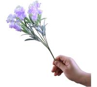 Campanella artificiale a vento, 30 cm, in seta, da appendere, supporto in plastica robusta, elegante consistenza realistica, decorazione per la casa di nozze (blu-viola)