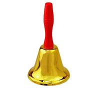 Campanella babbo natale in ottone campana | Campanella in ottone color oro, 20 cm, accessorio per costumi da Babbo Natale, San Nicola e natalizi
