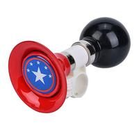 Campanella Bici,Trombetta per Bicicletta in Metallo,Clacson Ad Aria con Morsetto Regolabile,Spremere Bugle per Bambini(Rosso)