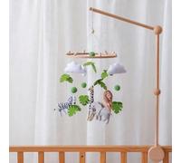 Campanella da letto a forma di pecorella, stelle e luna fatta a mano, mobile per culla, giocattoli a forma di animali carini, educativi, migliorano la coordinazione mano-occhio, prevengono la miopia, 