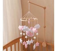 Campanella da letto a forma di pecorella, stelle e luna fatta a mano, mobile per culla, giocattoli a forma di animali carini, educativi, migliorano la coordinazione mano-occhio, prevengono la miopia,