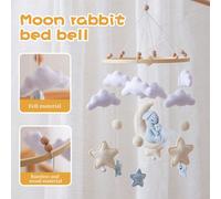 Campanella da letto a forma di pecorella, stelle e luna, mobile da culla fatto a mano, giocattoli a forma di animali carini, educativi, migliorano la coordinazione mano-occhio, prevengono la miopia, d