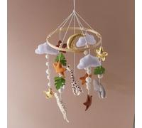 Campanella da letto fatta a mano a forma di pecorella, stella e luna, mobile per culla, giocattoli a forma di animali carini, educativi, migliorano la coordinazione mano-occhio, prevengono la miopia, 