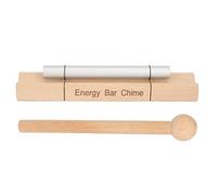 Campanella da meditazione, Campana manuale, Campana in legno a suono singolo per consapevolezza, Lega di alluminio, Legno di ciliegio, Per relax, Preghiera, Yoga, Energia (4096)