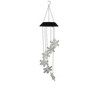 Campanella eolica, Campanelli eolici solari a forma di fiocco neve, LED, impermeabili, che cambiano colore(Single)