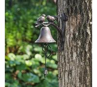 Campanella per Porta in Ghisa Campanello in Ferro Massiccio per Porta D'ingresso - Campanello di Servizio Artigianale con Decorazione A Forma di Uccelli, Campanelli per Gazebo