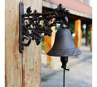 Campanella per Porta in Ghisa Campanello per Porta in Ghisa da Appendere alla Parete - Campanello per Porta Che Suona Manualmente in Fattoria, Campane Sospese di Grandi Dimensioni per Ristorante/Cort