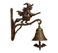 Campanella Porta Wall Mount Witch Doorbell On Broom Design