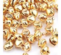 Campanelle 100 Pezzi, Campanelle Natalizie, Mini Campanello 12MM, Campanellini Metallo, Campanellini Sonagli Piccoli, Campanellino Natalizio, Campanelle per Fai Da Te Decora Natalizie Festa, Dorate