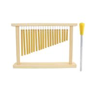 Campanelle a percussione monopetto con 20 aste, strumento musicale a campana, con supporto in legno e bacchetta, xilofono in rame per bambini e principianti per imparare