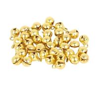 Campanelle Natalizie 20-100 Pz 6mm/8mm/10mm/12mm/14mm Perline Sparse di Rame Oro Piccolo Jingle Bells Buon Natale Albero Di Decorazione Ornamento Casa per l'Arredamento(12mm 25 pcs)