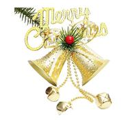 Campanelle natalizie in legno fatte a mano, campanellini da slitta, ornamenti shaker, ornamenti for l'albero di Natale, ciondoli, decorazioni for Capodanno, regalo(Gold)