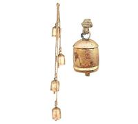 Campanelle natalizie vintage fatte a mano, campane a vento rustiche, da appendere alla parete, decorazione per la casa, ornamento antico primitivo strega, decorazione rustica shabby chic, 91,4 cm