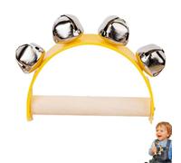 Campanelle per bambini, campanelle da per bambini, campanello manuale | Campanello portatile Jingle Percussion Musical Shaker aula festa Natale per sparatutto giallo