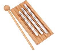 Campanelli a strumento a percussione xilofono educativo per bambini a 3 poli con martello Interessante strumento per l'educazione prescolare Tono chiaro Più facile da giocare