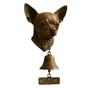 Campanelli a tema cane di benvenuto, decorazione rustica vintage, facile da installare, anello da parete per cancello, portico, giardino, casa, sicurezza e decorazione della stanza