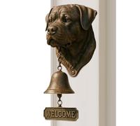 Campanelli a tema cane di benvenuto, decorazione rustica vintage, facile da installare, anello da parete per cancello, portico, giardino, casa, sicurezza e decorazione della stanza