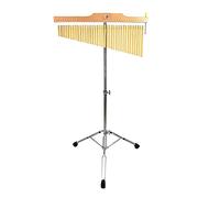 Campanelli a vento a fila singola a 36 note, con supporto regolabile, strumento musicale a percussione per l'insegnamento a percussione per prestazioni (colore oro satinato)