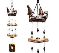 Campanelli a vento a forma di gnomo per esterni, con 6 campane più grandi, regalo per mamma, papà, figlia, donne, decorazione per esterni, patio, veranda, giardino, cortile