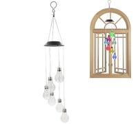 Campanelli a vento a luce solare | Campanelli a vento solare per esterni | Cambia colore illuminazione ambientale da cortile arte per decorazioni per la casa Natale compleanno mamma donne interni