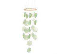 Campanelli a vento artigianali con conchiglie, decorativi, campane musicali da giardino, regali per casa e giardino all'aperto (verde)