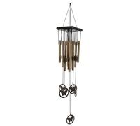 Campanelli A Vento Campanelli eolici a forma di farfalla, in acciaio inox, con 12 tubi, for decorare il giardino e creare un'atmosfera rilassante.