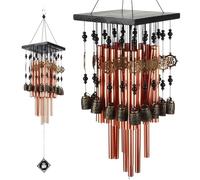 Campanelli a vento commemorativi da 76,2 cm con 28 tubi e 16 campane per decorazione da appendere, esterno, giardino, patio, finestra, bronzo, regali di simpatia per la mamma
