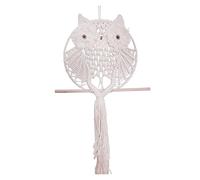 Campanelli a vento gufi acchiappasogni in cotone macramè appeso alla parete macramè decorazione intrecciata a mano gufo amuleto decorazione da parete per la casa accessori terrazze (colore: 15 cm)