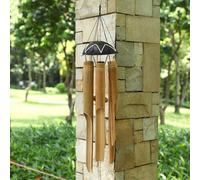 Campanelli a vento in bambù per esterni, campanelli a vento con melodia profonda, classico campanello a vento zen da giardino per relax, grazia. Decorazione per la casa per patio, giardino o interni