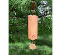 Campanelli a vento in bambù per meditazione e emozioni calmanti, decorazione classica per la casa, ottimo regalo per amici di famiglia (Am-Chord), corda rossa