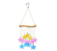 Campanelli a vento in vetro per esterni, interni ed esterni, decorazione per patio, giardino, cortile, bel regalo commemorativo di compleanno per la casa acchiappasogni (pentagramma)