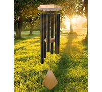 Campanelli a vento per esterni, tono profondo, 76 cm, Amazing Grace Wind Chimes all'aperto, commemorativo con gancio, festa della mamma/inaugurazione della casa, patio, giardino, cortile, decorazione