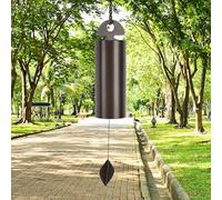 Campanelli a vento per esterni unici, campane a vento in metallo a tubo singolo, risonanza profonda serenità, campana a vento retrò per esterni e interni decorazione della casa