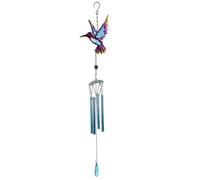 Campanelli a vento per giardino, colibrì in metallo da appendere con campana, campanelli a vento con tubo in alluminio per piccoli uccelli (stile 3)
