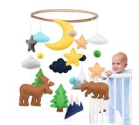 Campanelli a vento per lettino per bambini, decorazione calmante da appendere al comodino, delicata sulla pelle, aiuta il sonno e il relax del bambino, crea un'atmosfera tranquilla, morbido giocattolo