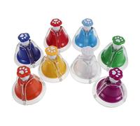 Campanelli a Zampa di Gatto 8 Pezzi, Strumenti Orff Colorati | Metallo e Plastica, Bordi Arrotondati Facili da Premere, per Scuola Materna e Lezioni Musicali, Tavolo
