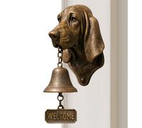 Campanelli di benvenuto per cani, campanelli decorativi vintage rustici a tema animale, per porta d'ingresso, per cancello, giardino, cortile, casa