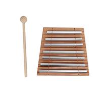 Campanelli energetici a 7 toni, campanelli a mano, strumento a percussione con mazzuolo per la gestione della ase in legno di faggio e tubi in alluminio, strumento