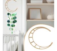 Campanelli eolici a forma di luna fai da te, in legno, per decorazioni da