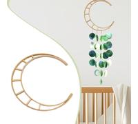 Campanelli eolici a forma di luna fai da te, in legno, per decorazioni da