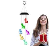 Campanelli eolici, Campanelli eolici per gatti in ABS, Campane eoliche ad energia solare, Campanelli eolici solari colibrì, Luci mobili solari che cambiano colore, Catturatori a vento a LED impermeabi